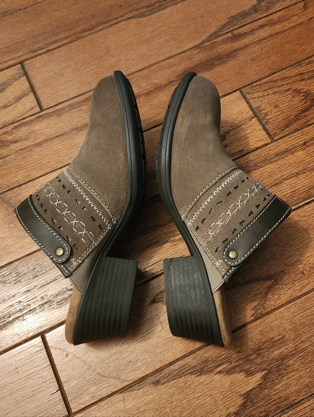 Earth Origins Women's Clog Suede Leather Comfort Mules Size 7 - Picture 3 of 8